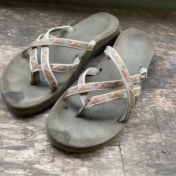 Teva 36400 Mush Mandalyn Women's Brown Flip Flop Strappy Platform Sandals SZ W8 - Picture 13 of 16